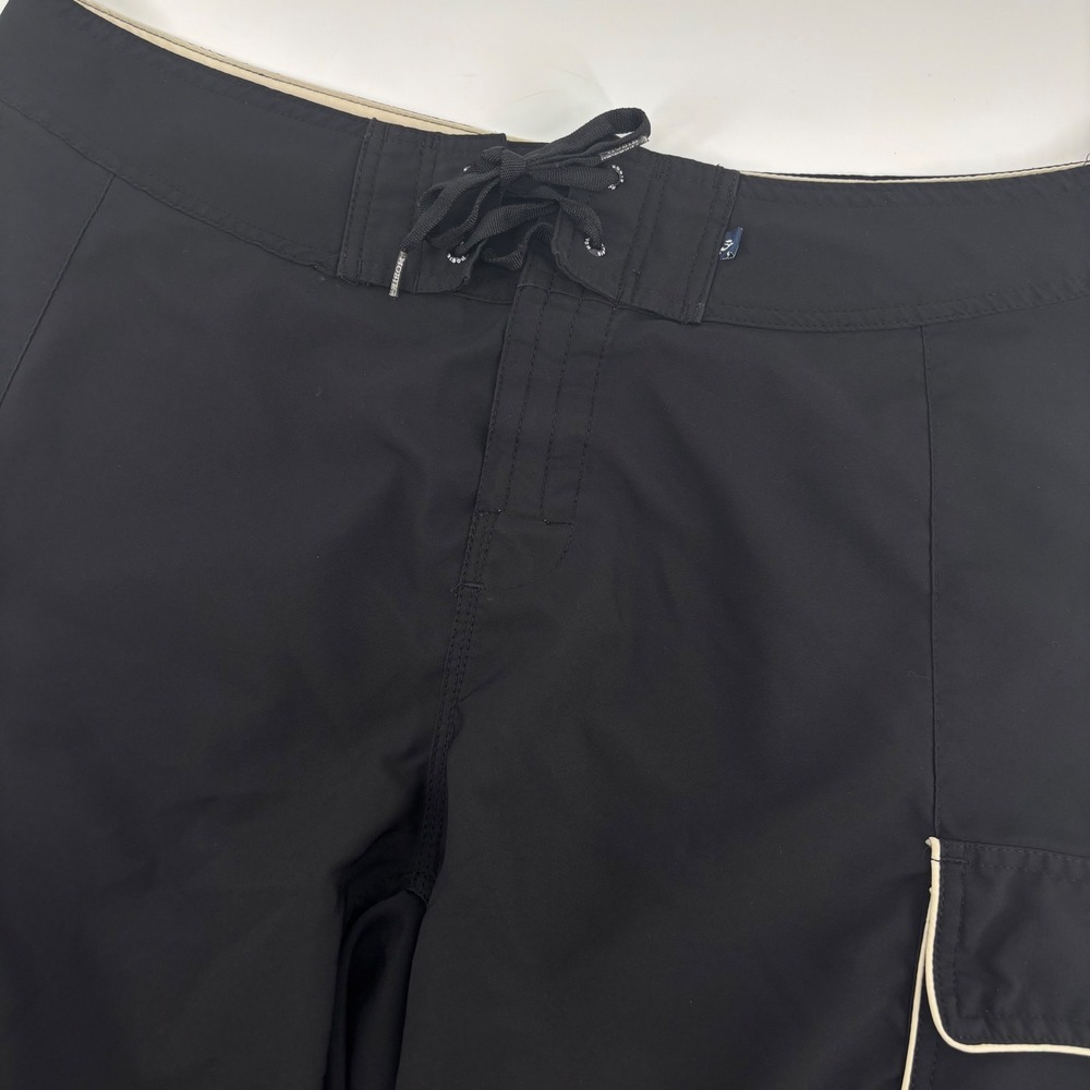 Hobie Mens Board Shorts 36 Black Cargo Pocket Surf Swim Trunks Y2K Beachwear‎